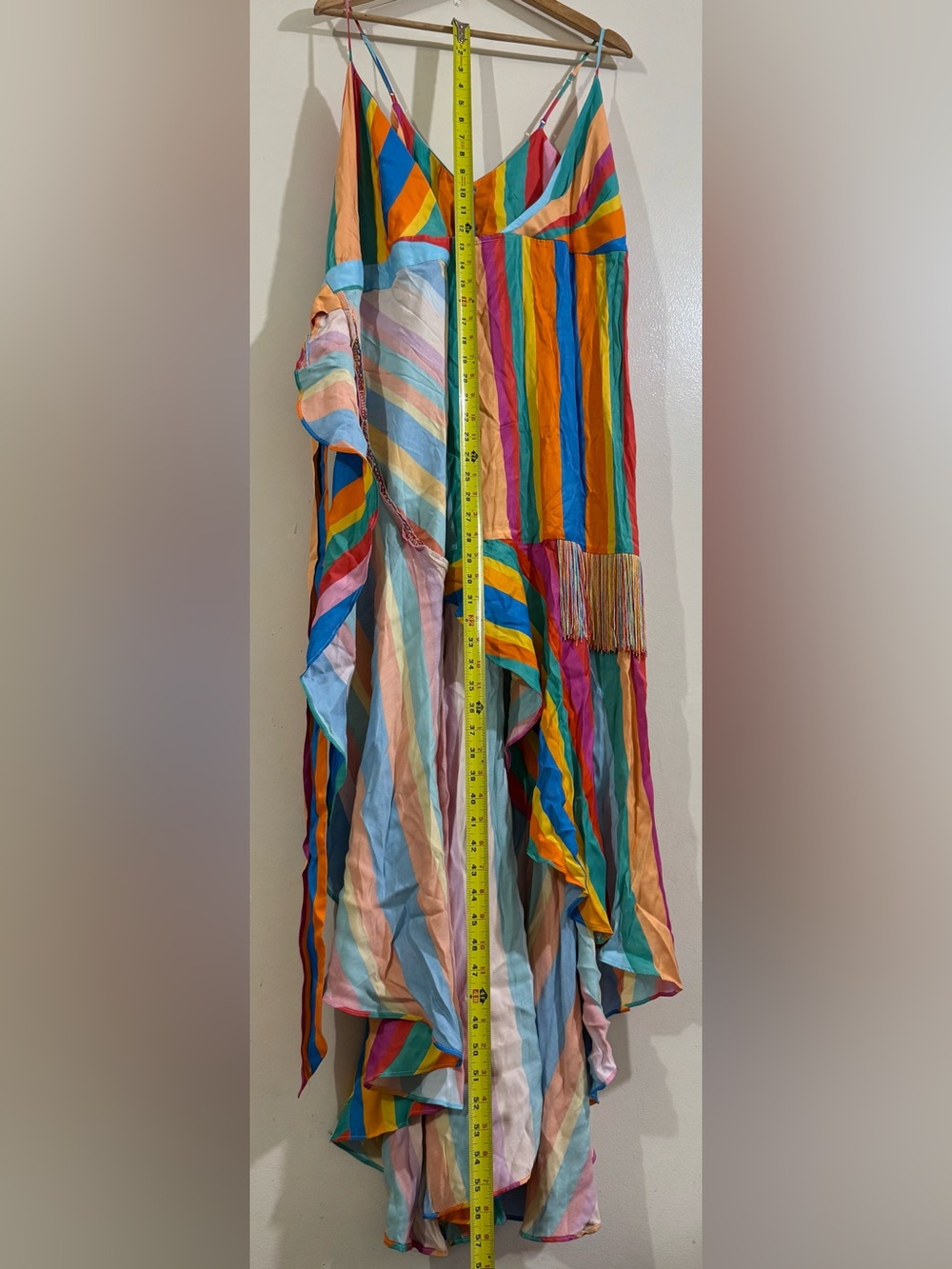 FARM Rio Rainbow Stripe High-Low Maxi Dress - Picture 6 of 13